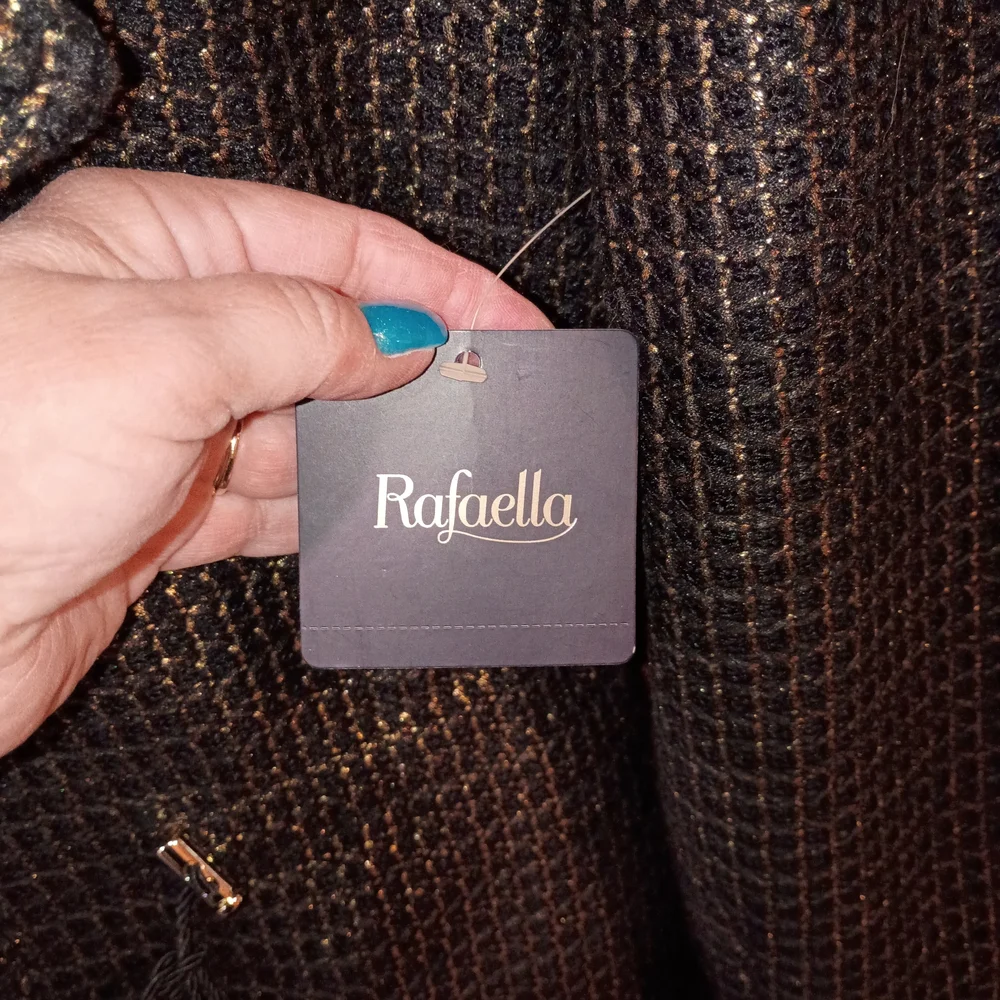 Rafaella Black and Gold‎ Textured Blazer